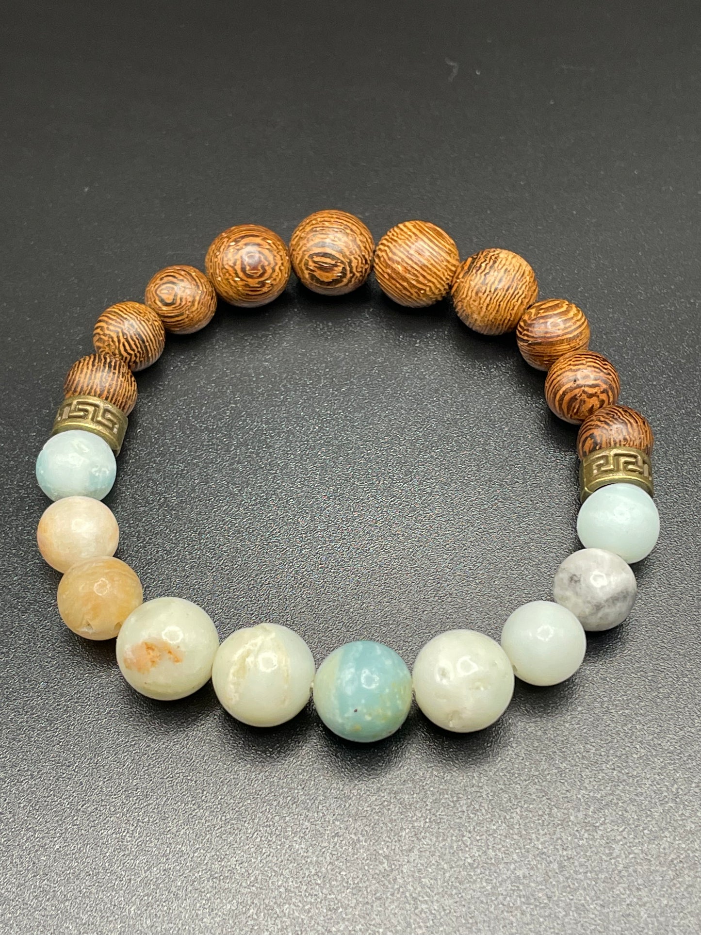 Amazonite x Sandalwood bracelet