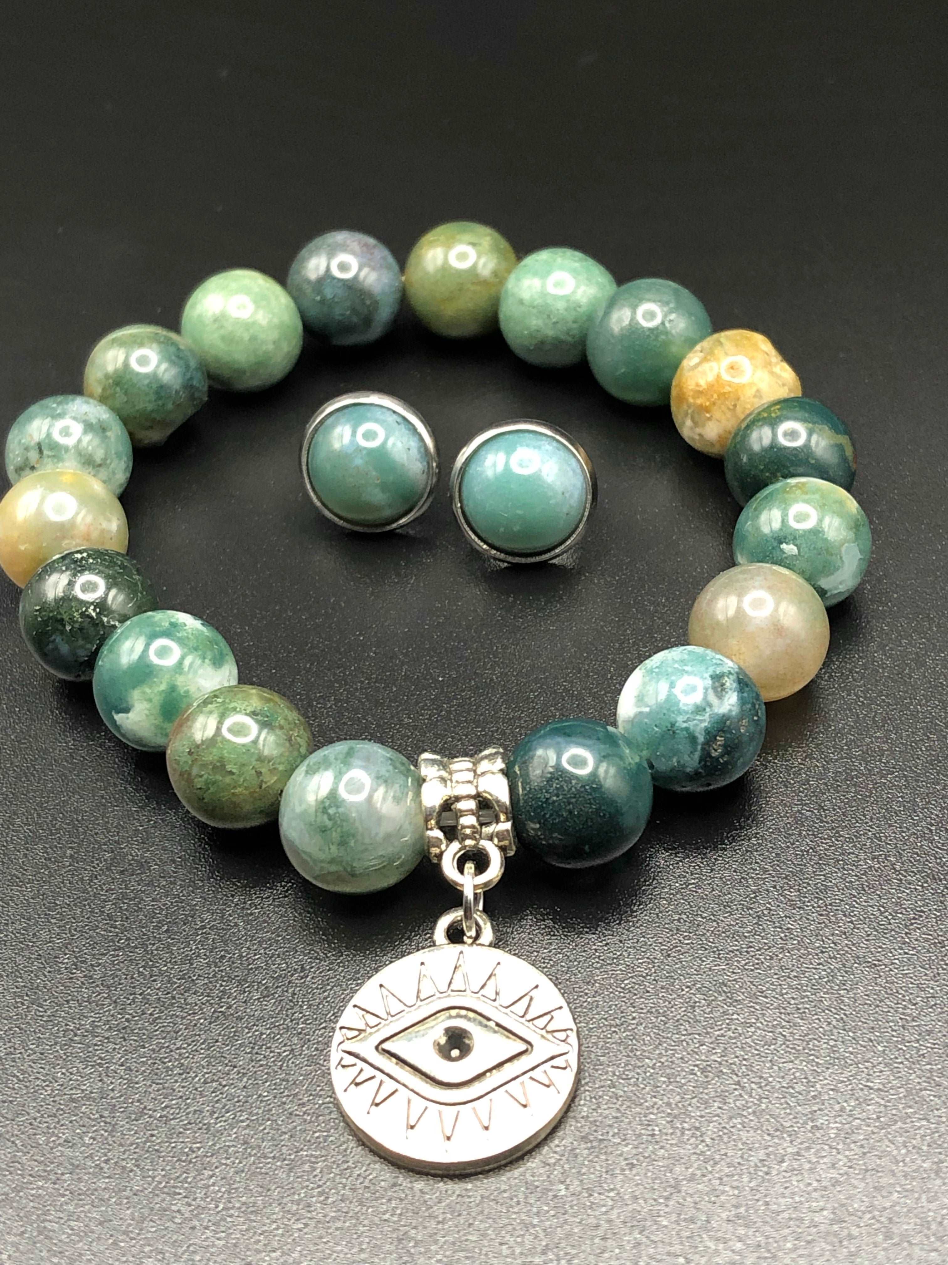 Agate Beads Evil Eye Buddha Bracelet – The Spiritual Planet