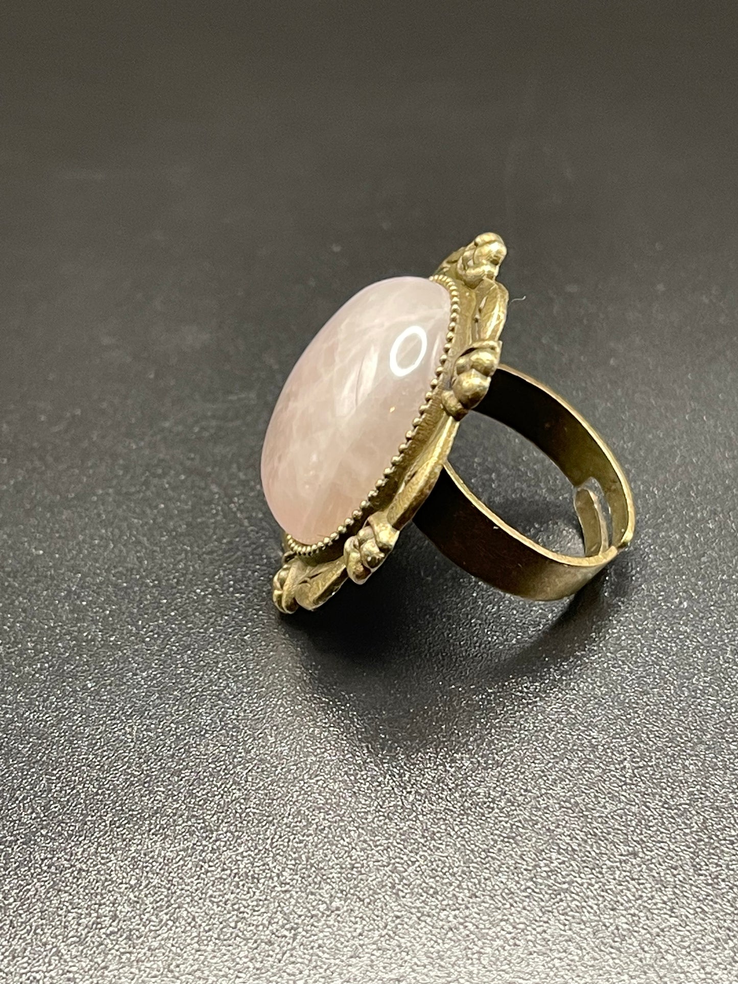 Rose Quartz x Bronze Ring